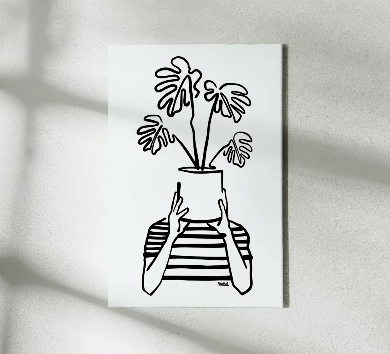 Mood Plants canvas with Floater frame by Ninhol
