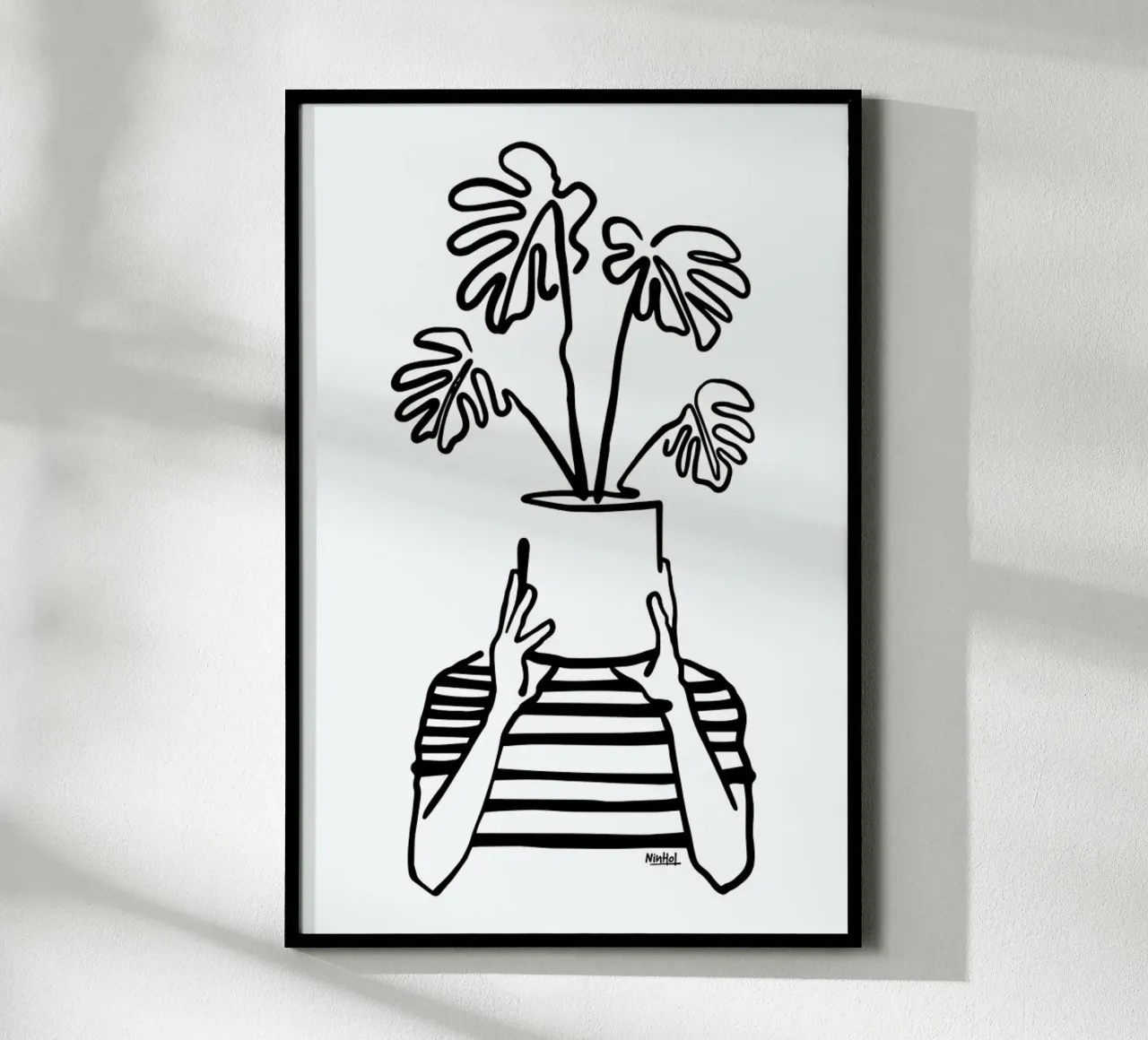 Mood Plants poster con telaio in legno da Ninhol