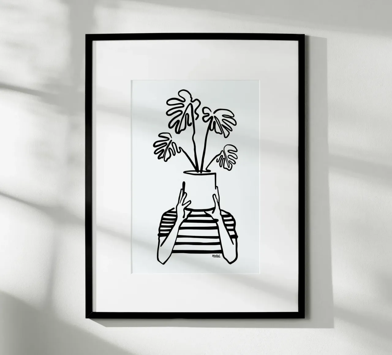 Mood Plants poster con telaio in legno da Ninhol