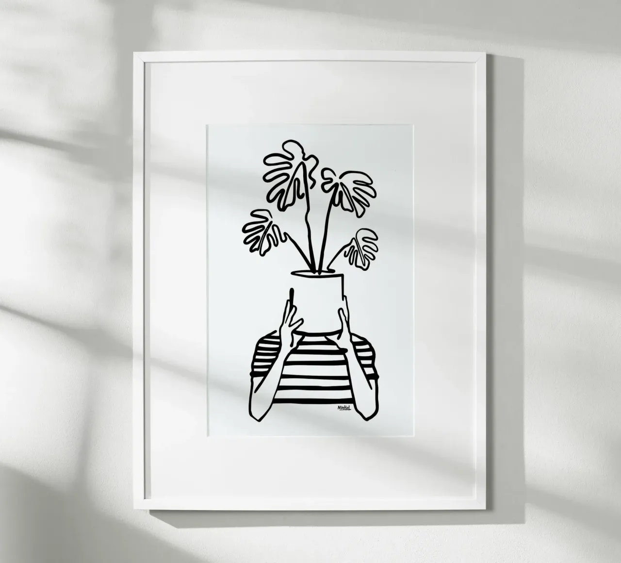 Mood Plants poster con telaio in legno da Ninhol