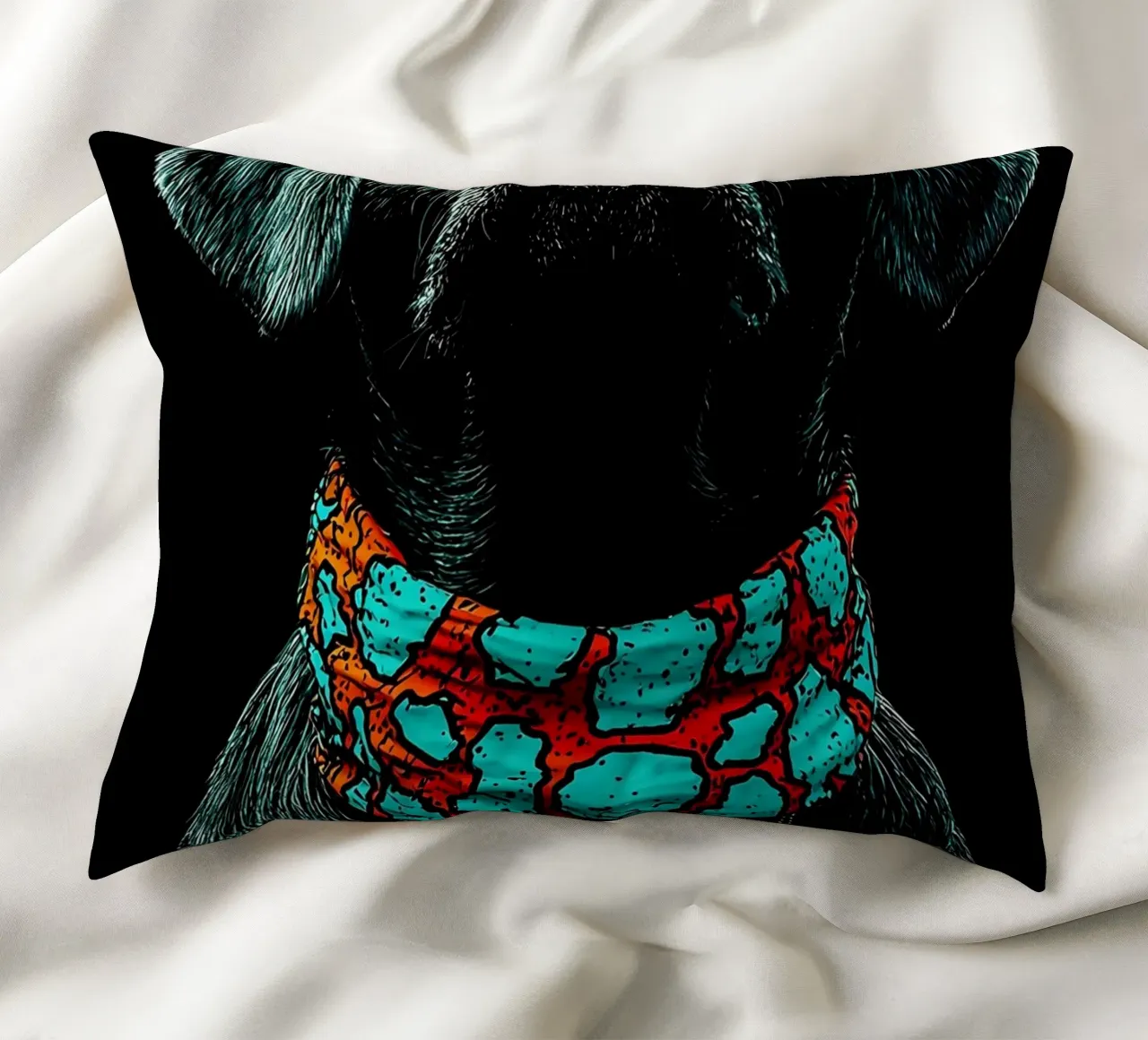 Cane con occhiali da sole - Pop Art cuscino da ColorCrash Gallery