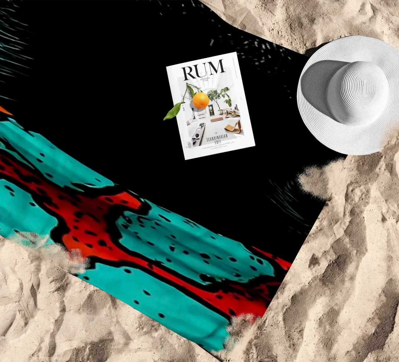 Cane con occhiali da sole - Pop Art telo mare da ColorCrash Gallery