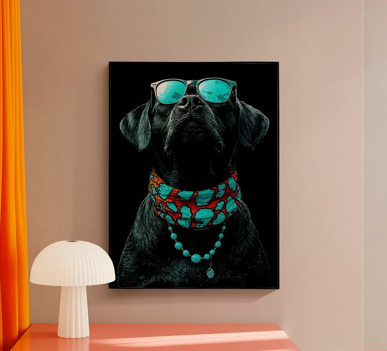 Cane con occhiali da sole - Pop Art plexiglass da ColorCrash Gallery
