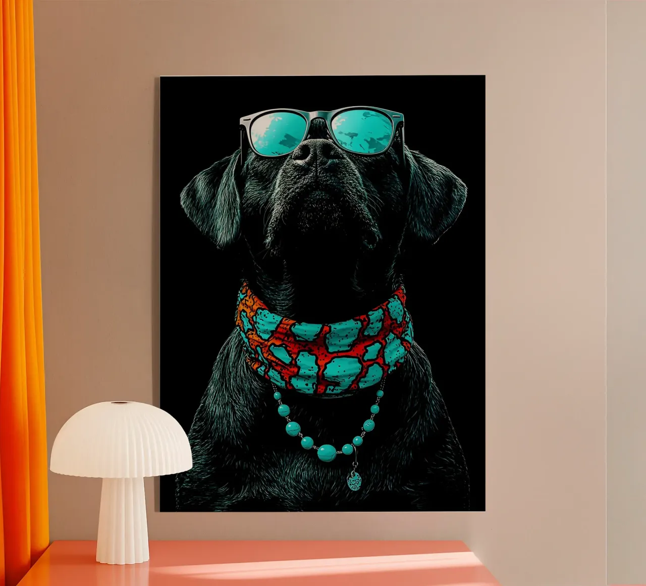 Cane con occhiali da sole - Pop Art plexiglass da ColorCrash Gallery