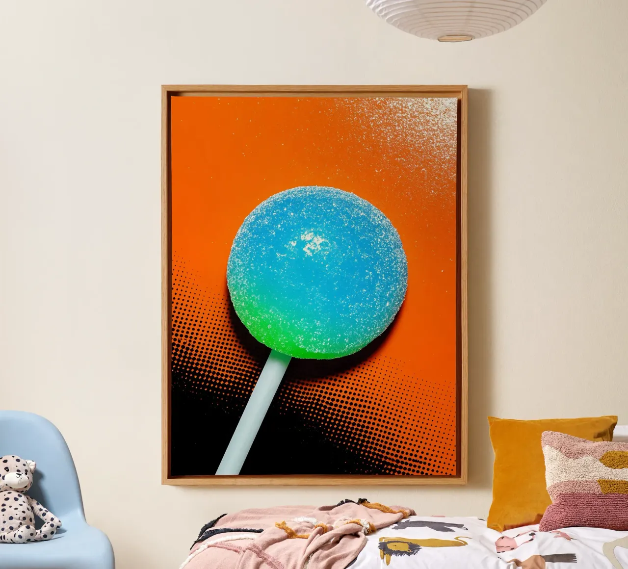 Lecca-lecca - Pop Art tela con Cornice a cassetta da ColorCrash Gallery