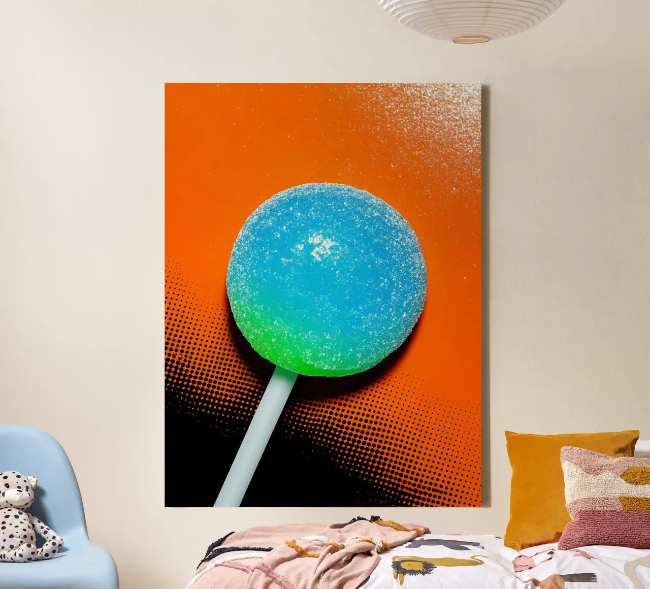 Lecca-lecca - Pop Art tela con Cornice a cassetta da ColorCrash Gallery