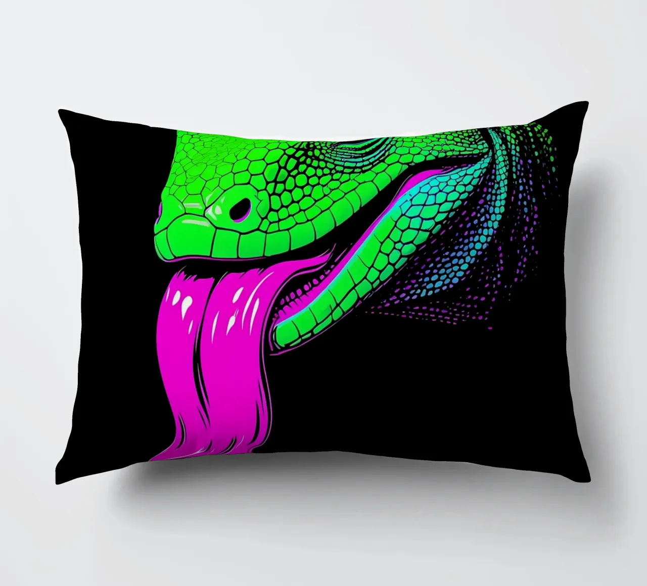 Lucertola - Pop Art cuscino da ColorCrash Gallery
