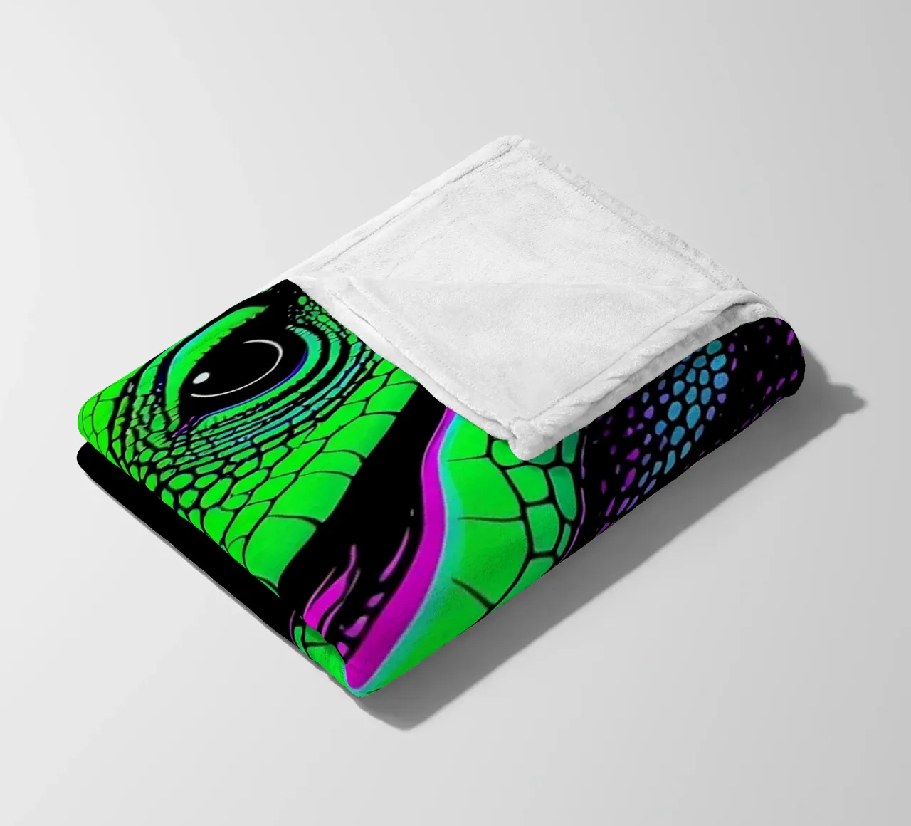 Lucertola - Pop Art coperta in pile da ColorCrash Gallery