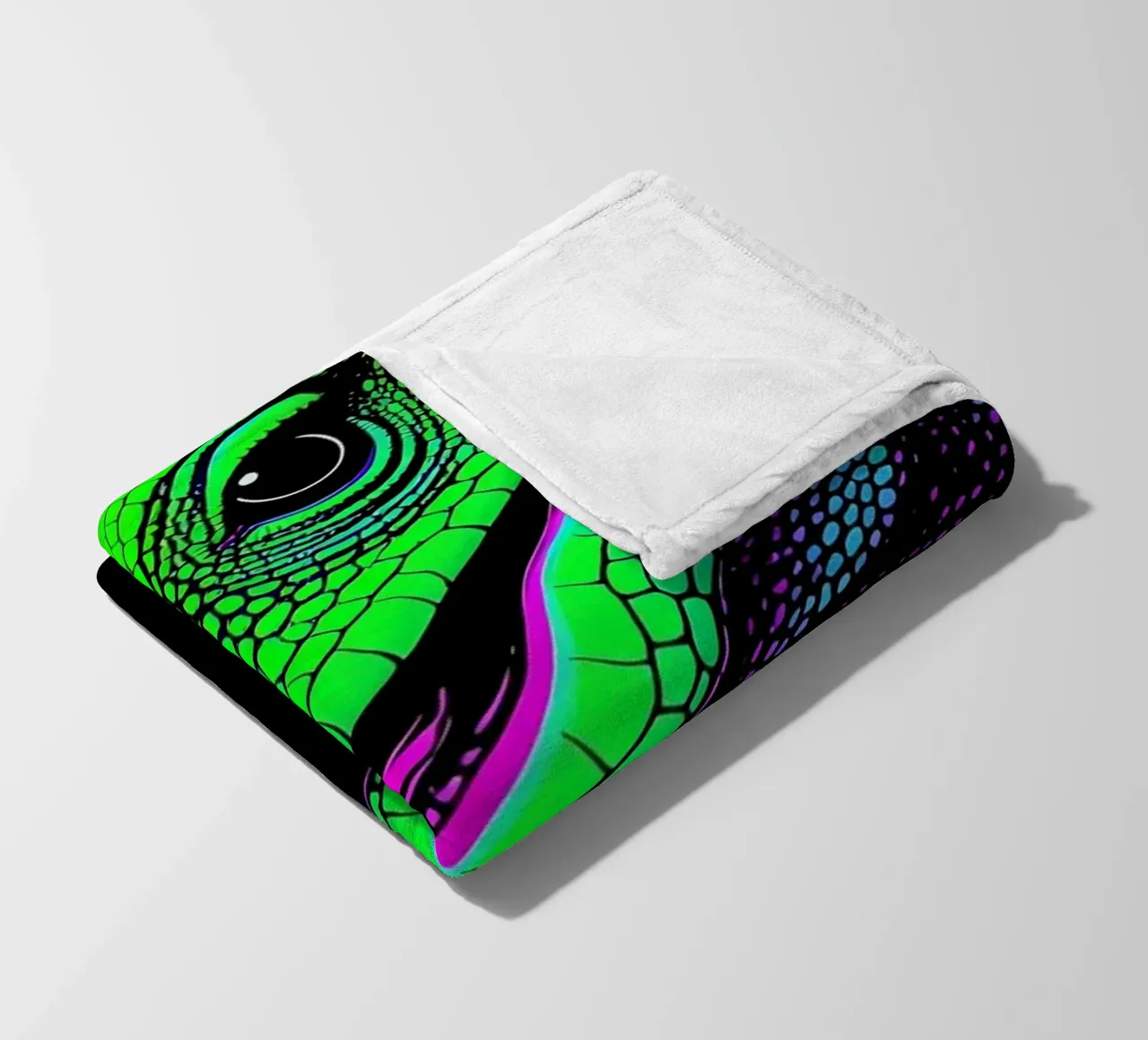 Lucertola - Pop Art coperta in pile da ColorCrash Gallery
