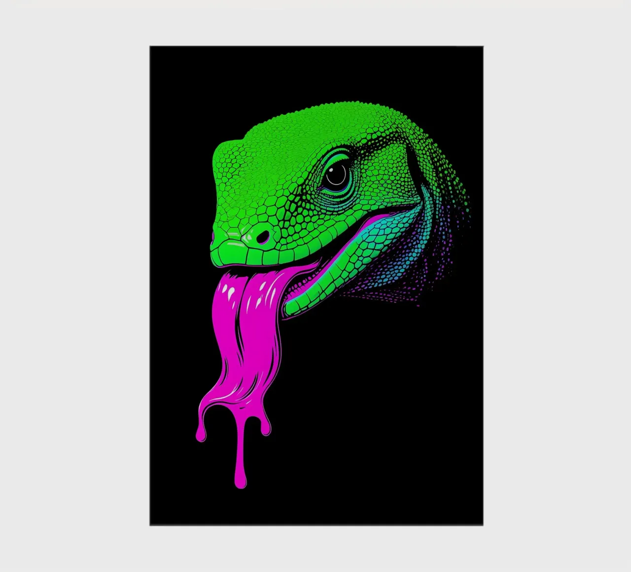 Eidechse - Pop Art Notizbuch von ColorCrash Gallery