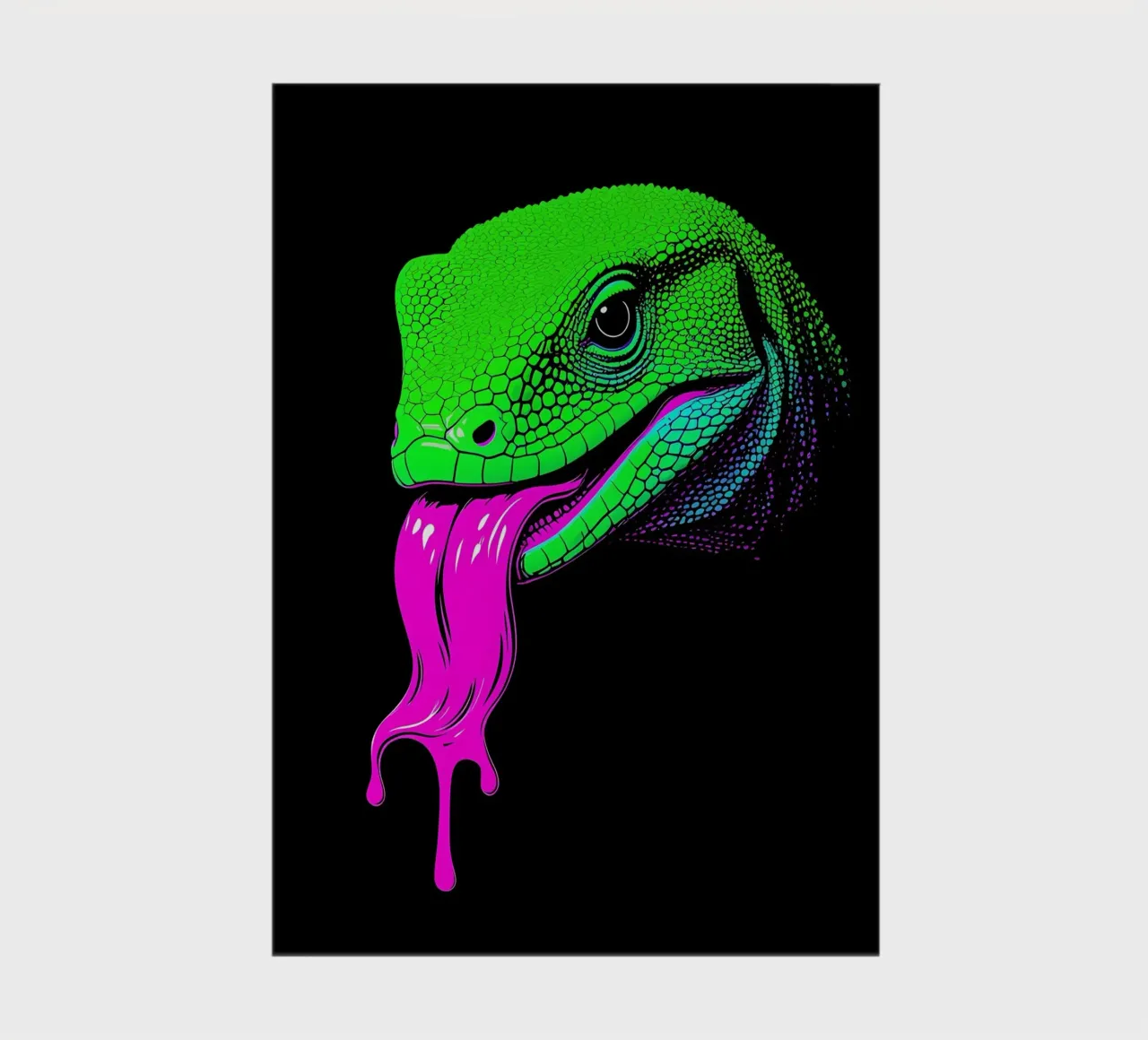 Eidechse - Pop Art Notizbuch von ColorCrash Gallery