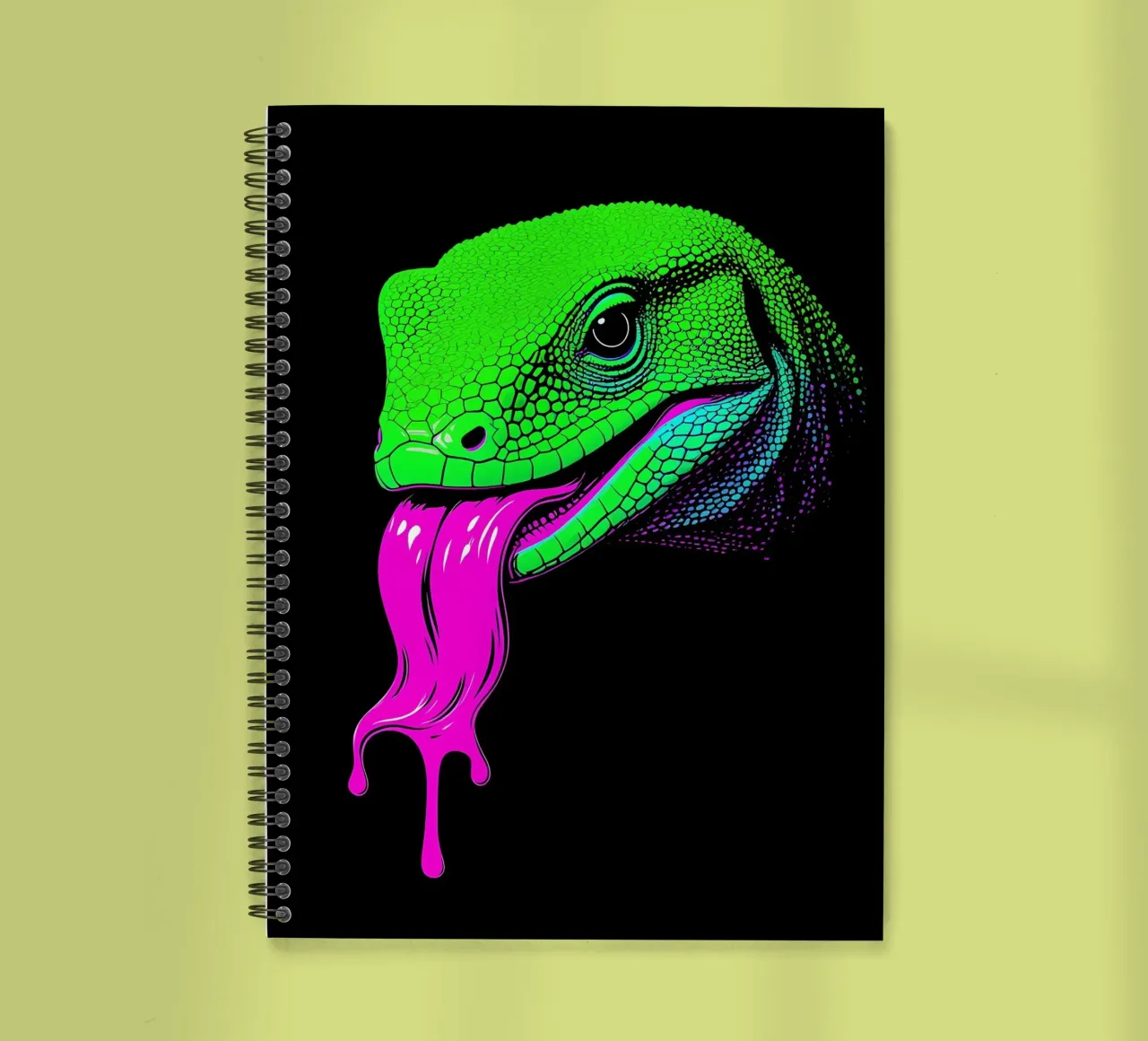 Lizard - Pop Art spiral notebook by ColorCrash Gallery