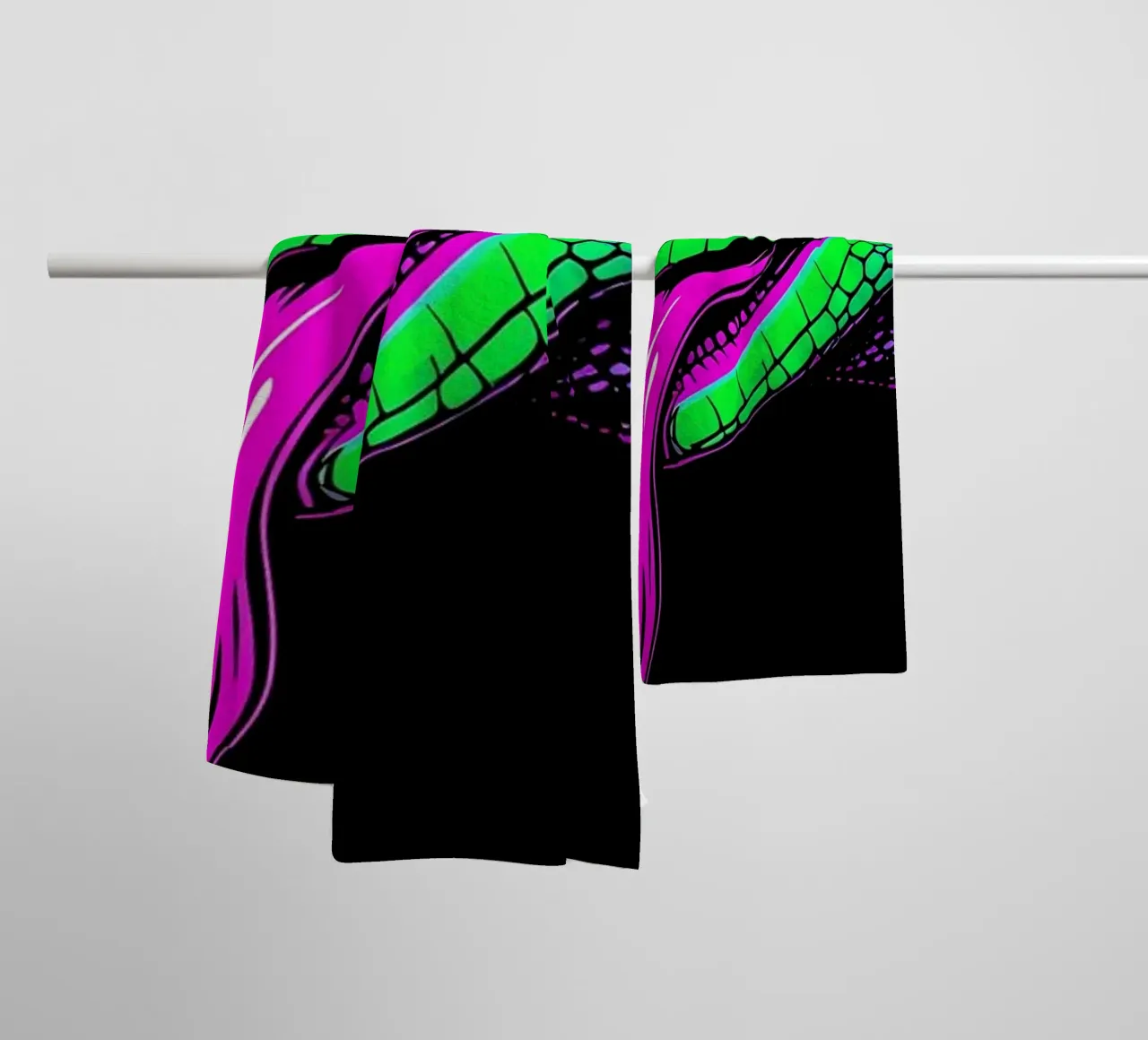 Lucertola - Pop Art asciugamano da bagno da ColorCrash Gallery