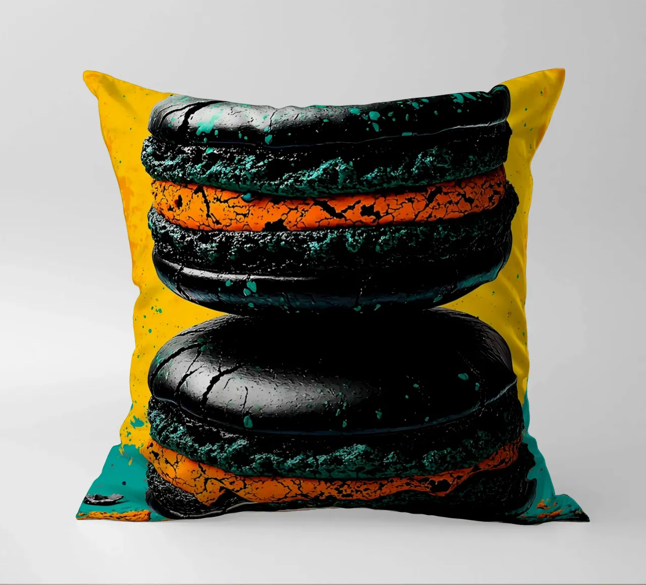 Pila di macarons - Pop Art cuscino da ColorCrash Gallery