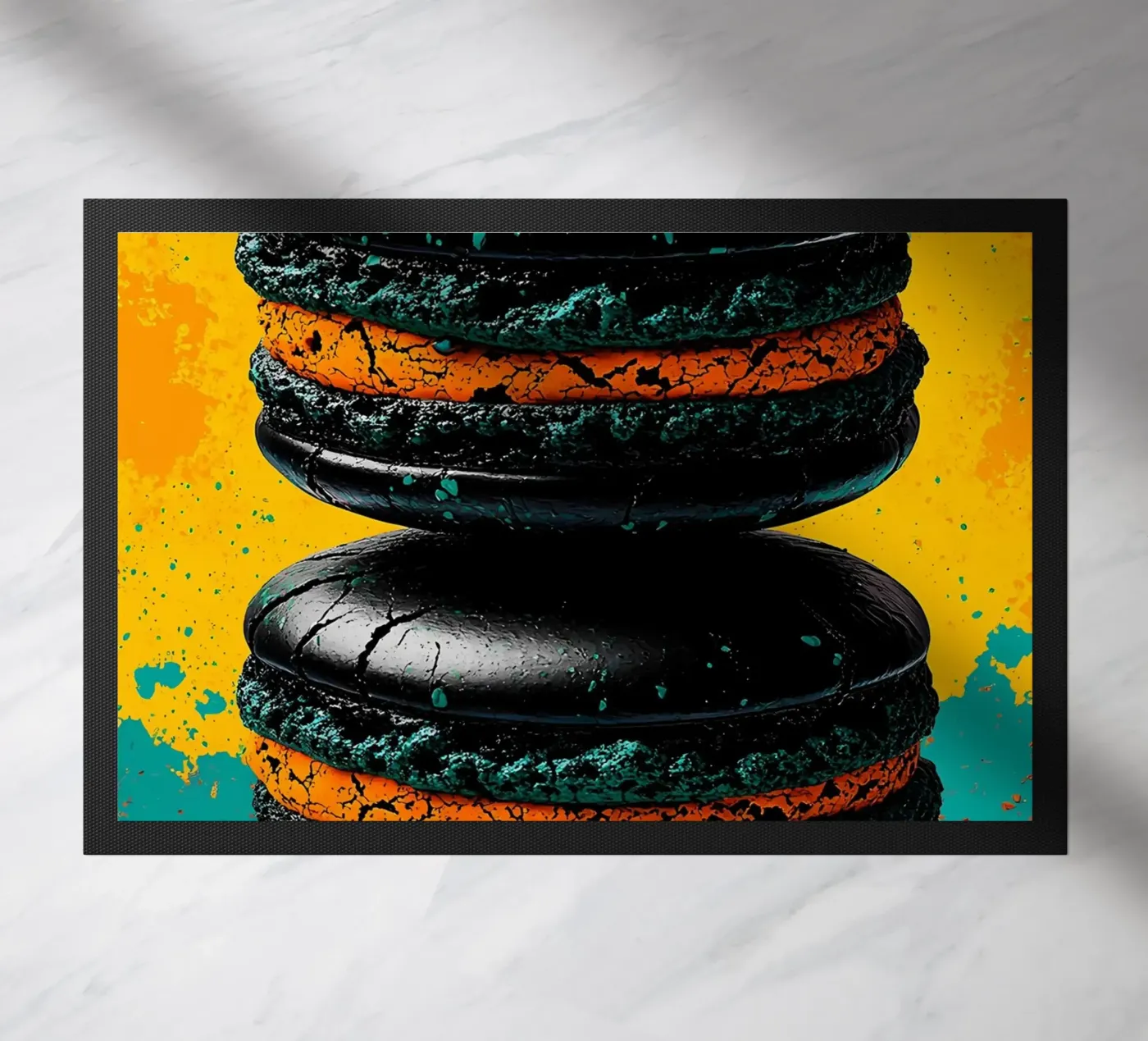 Macarons Stack - Pop Art doormat by ColorCrash Gallery