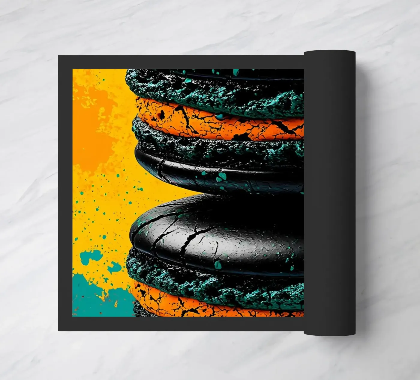 Macarons Stack - Pop Art doormat by ColorCrash Gallery