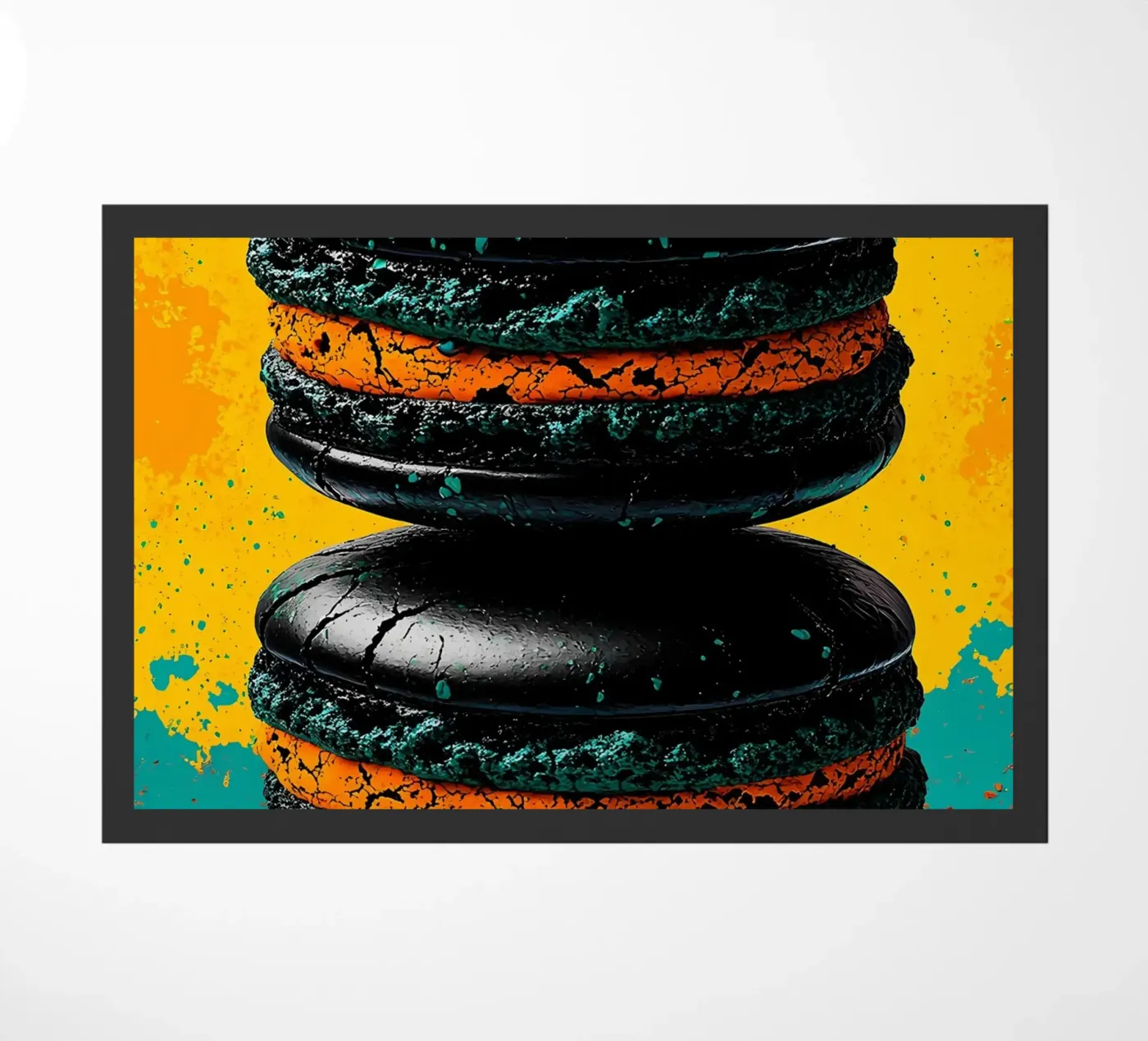 Macarons Stack - Pop Art doormat by ColorCrash Gallery