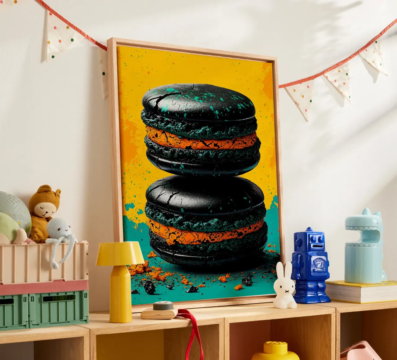 Macarons Stack - Pop Art canvas by ColorCrash Gallery