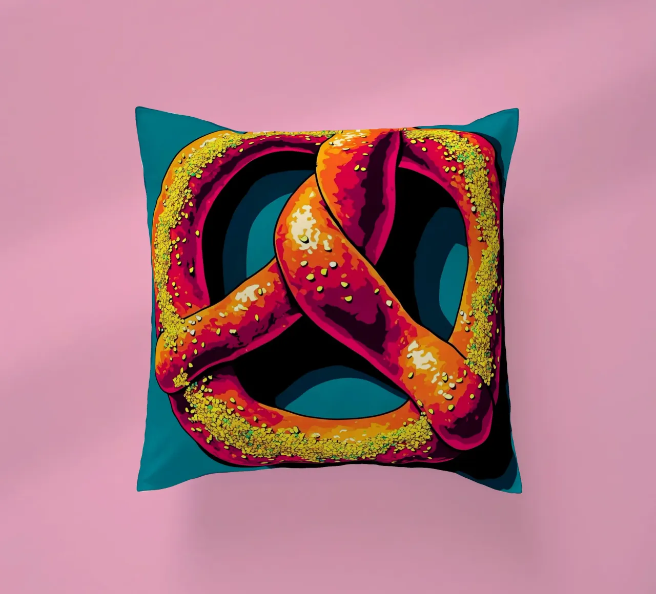 Pretzel - Pop Art cuscino da ColorCrash Gallery