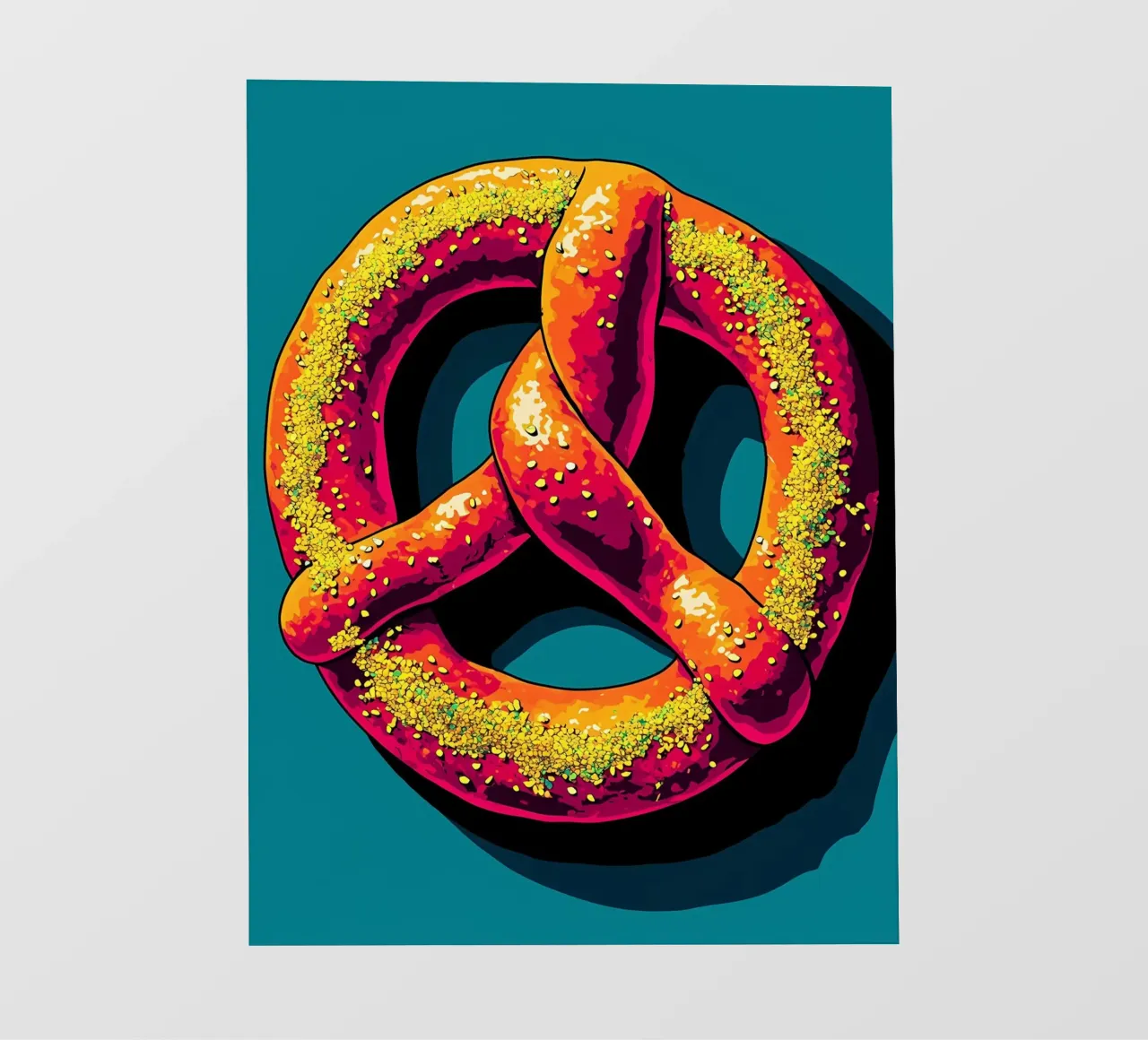 Pretzel - Pop Art pellicola backlit da ColorCrash Gallery