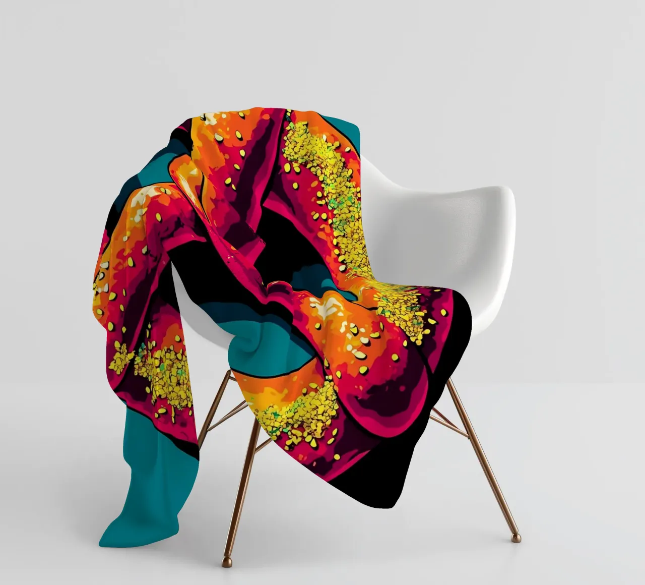 Pretzel - Pop Art coperta in pile da ColorCrash Gallery