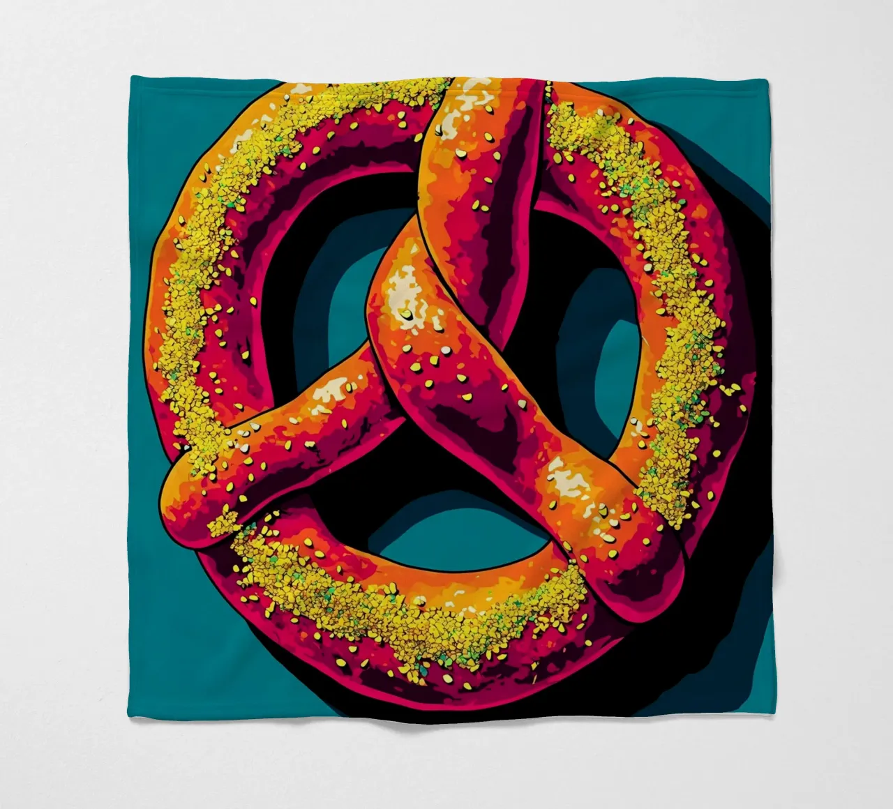 Pretzel - Pop Art coperta in pile da ColorCrash Gallery