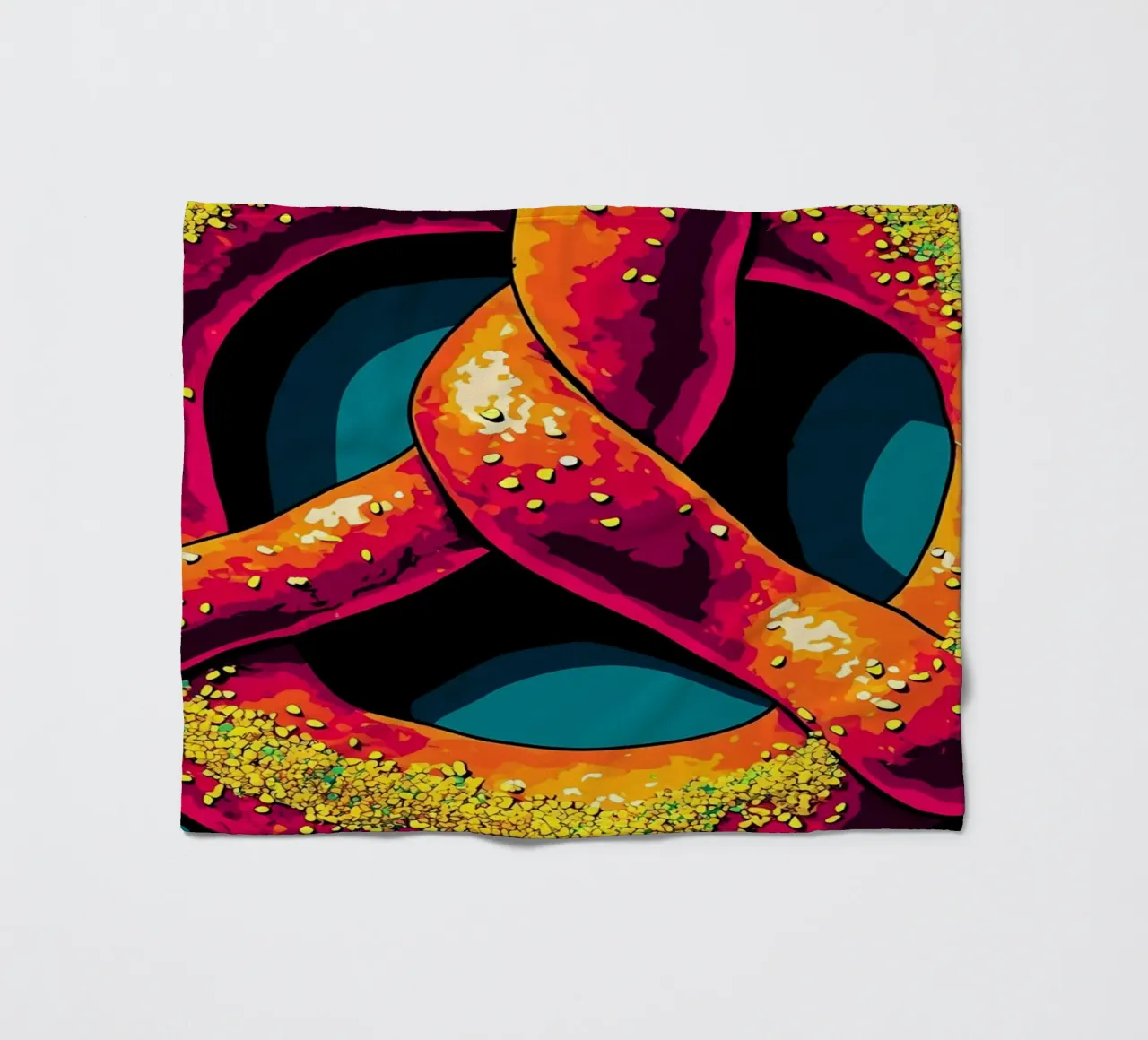 Pretzel - Pop Art coperta in pile da ColorCrash Gallery