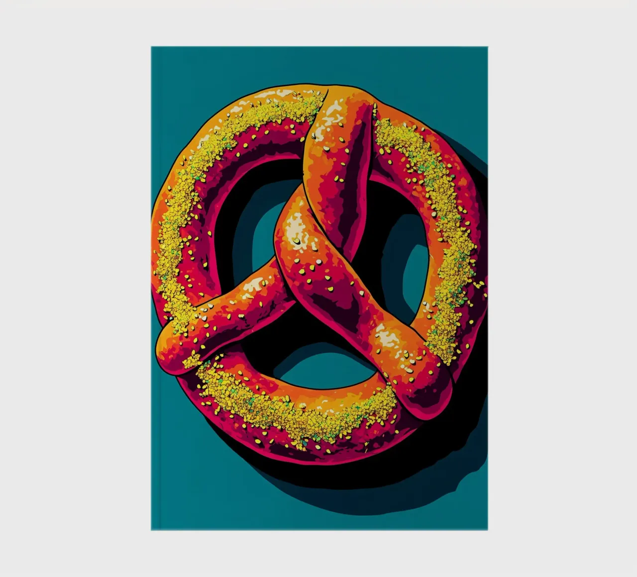 Pretzel - Pop Art notebook by ColorCrash Gallery