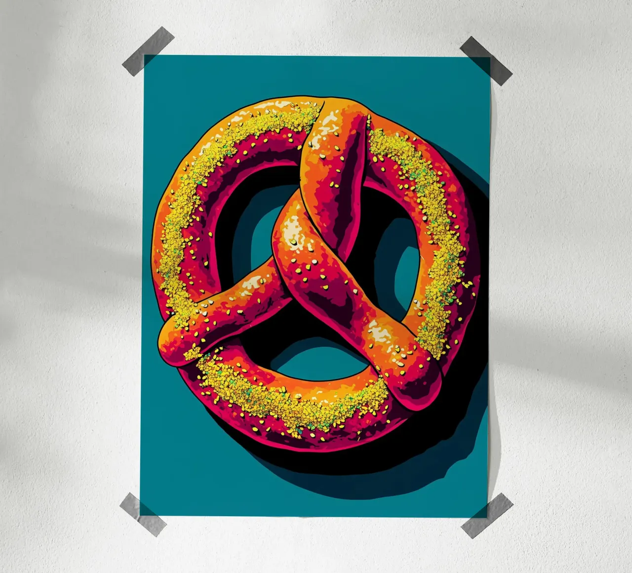 Pretzel - Pop Art carta hahnemühle da ColorCrash Gallery