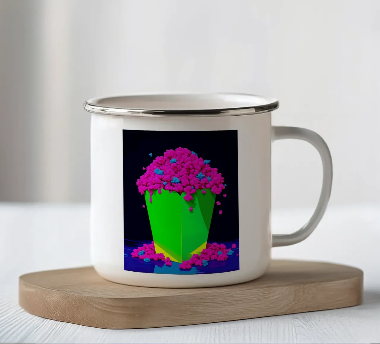 Popcorn - Pop Art tazza in smalto da ColorCrash Gallery