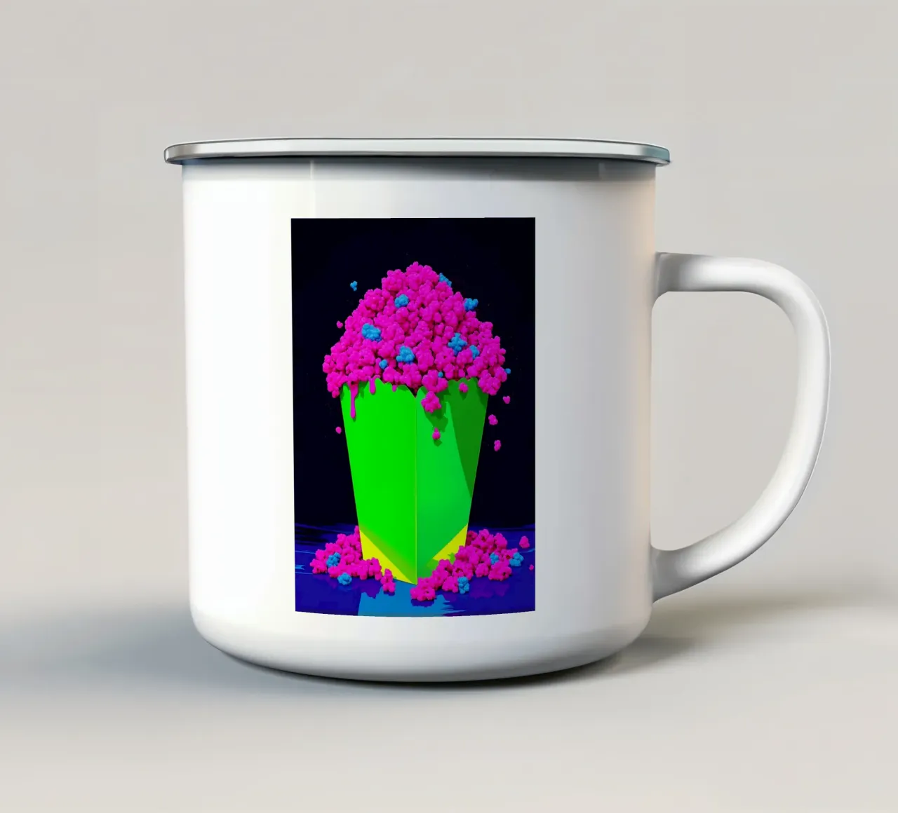 Popcorn - Pop Art tazza in smalto da ColorCrash Gallery