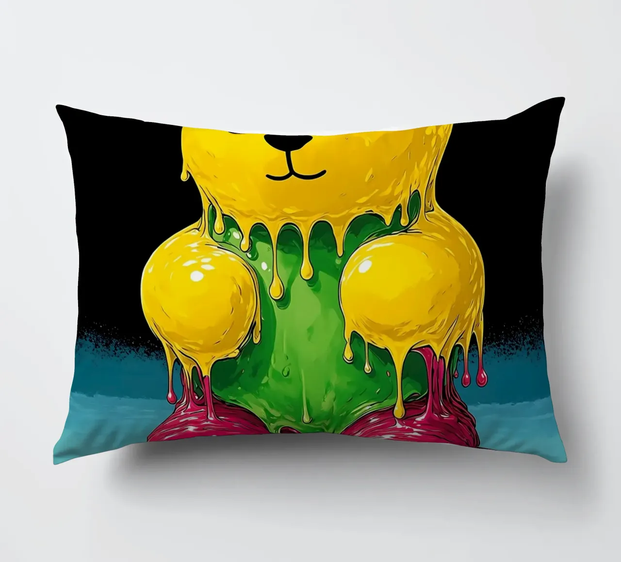 Melting Bear - Pop Art decorative cushion by ColorCrash Gallery
