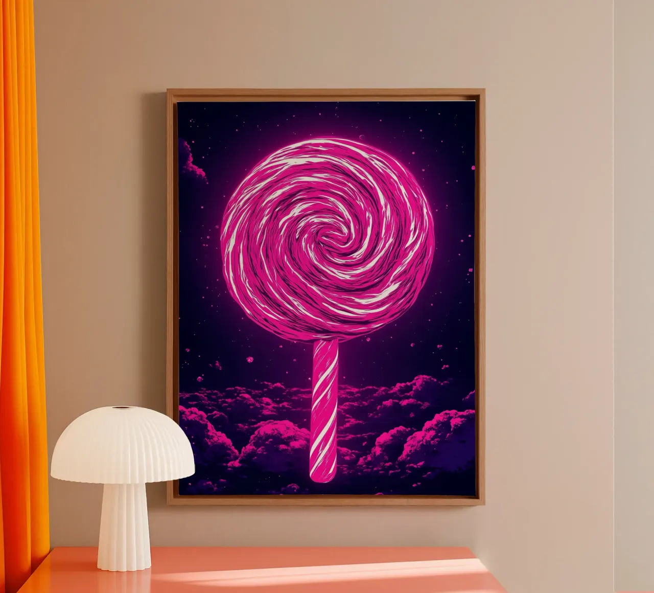 Lecca-lecca - Pop Art tela con Cornice a cassetta da ColorCrash Gallery
