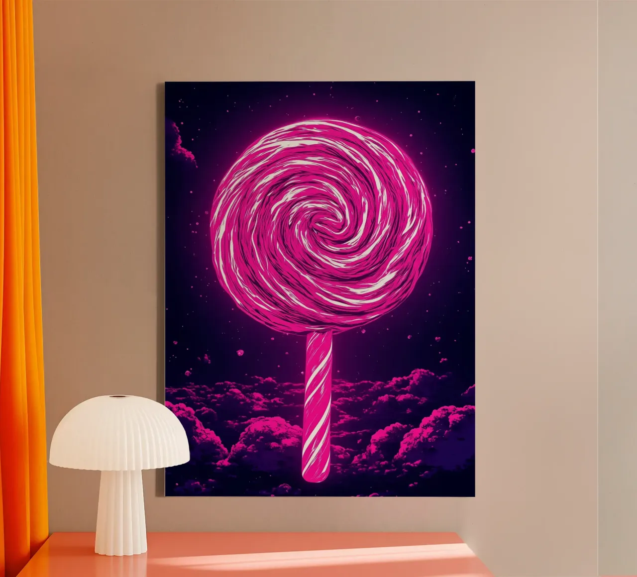 Lecca-lecca - Pop Art tela con Cornice a cassetta da ColorCrash Gallery
