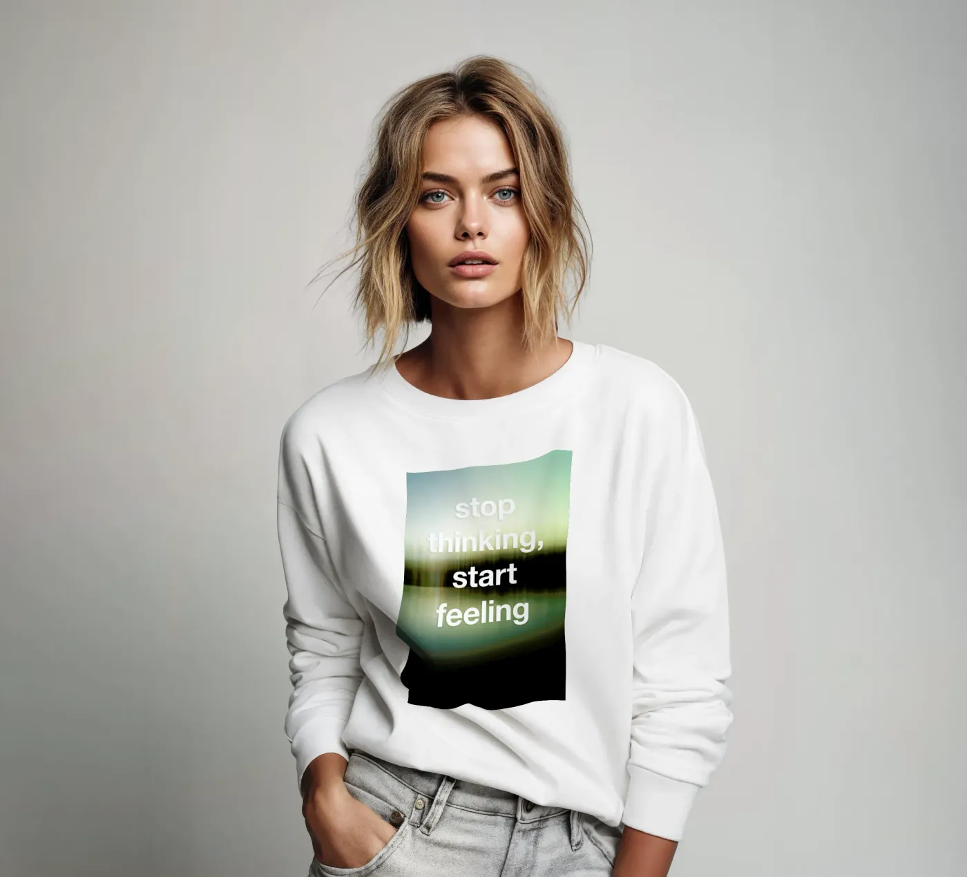 Stop Thinking sweatshirt van Angelo Cerantola