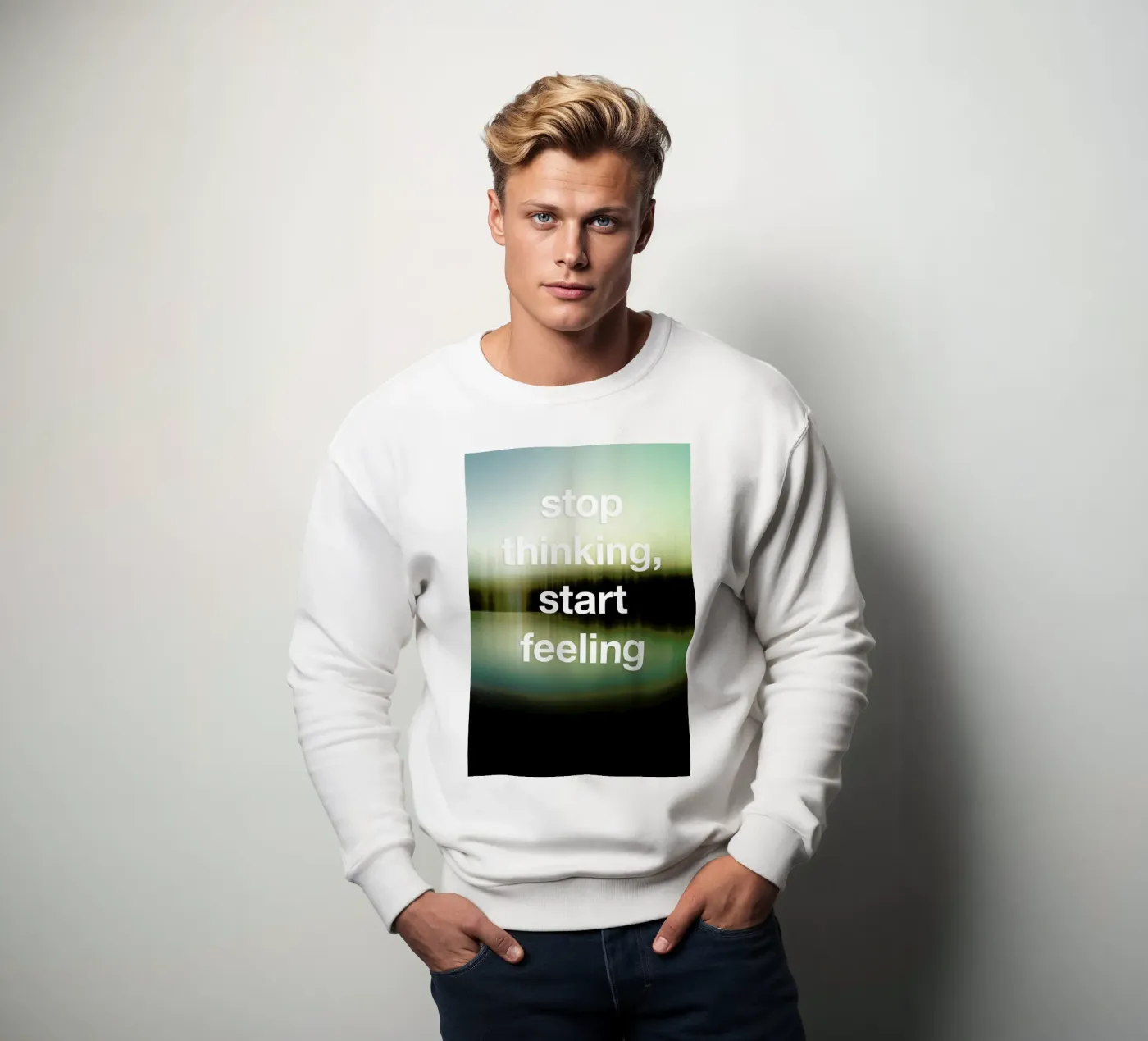Stop Thinking sweatshirt van Angelo Cerantola