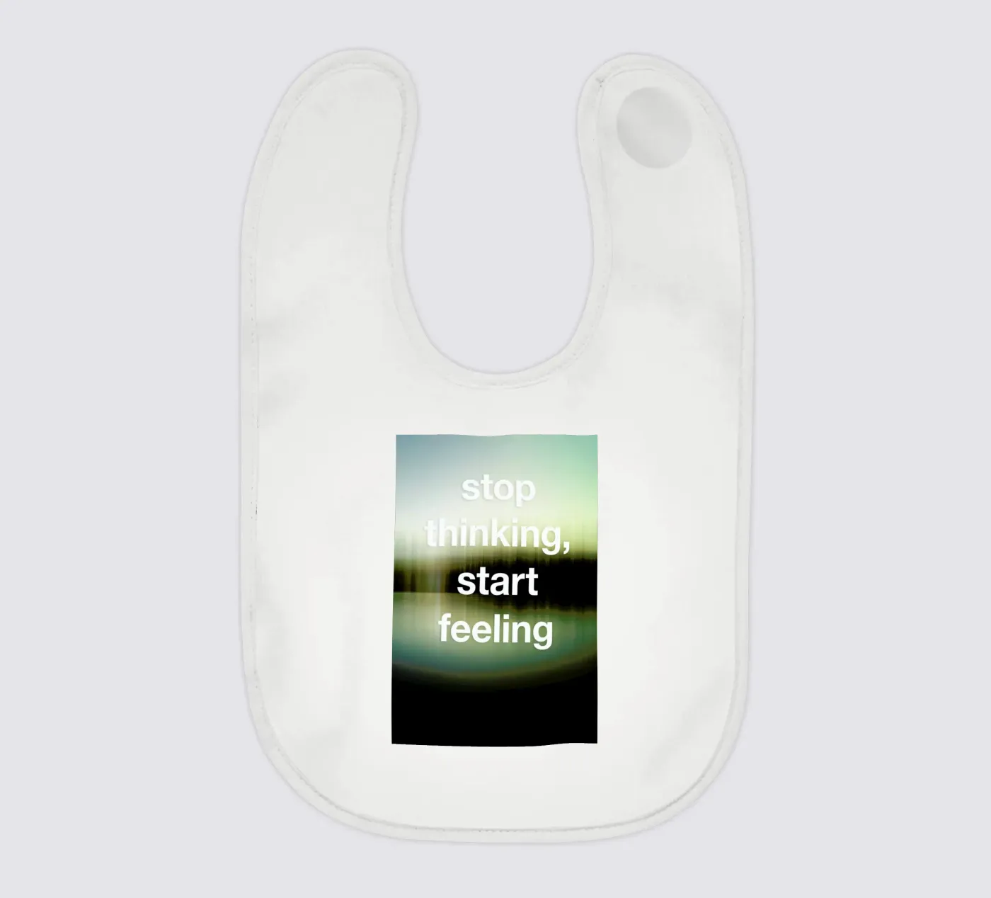 Stop Thinking baby slabbetje van Angelo Cerantola