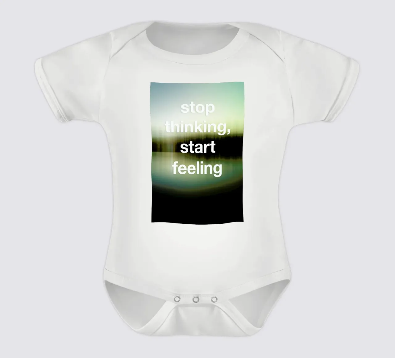 Stop Thinking Kurzarm Babybody von Angelo Cerantola
