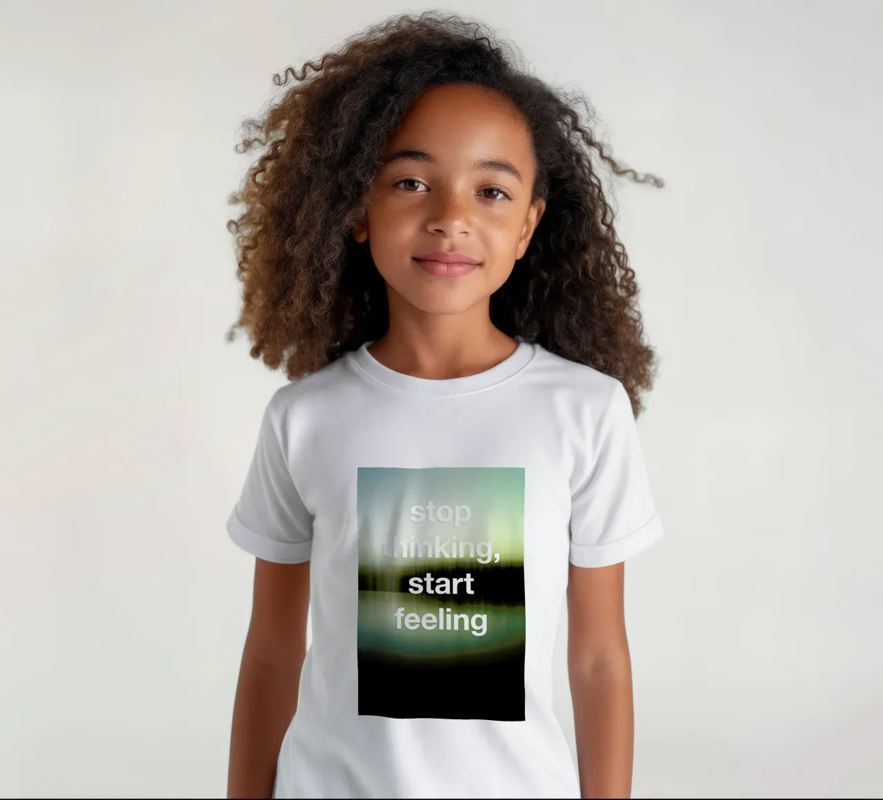 Stop Thinking t-shirt bambini da Angelo Cerantola