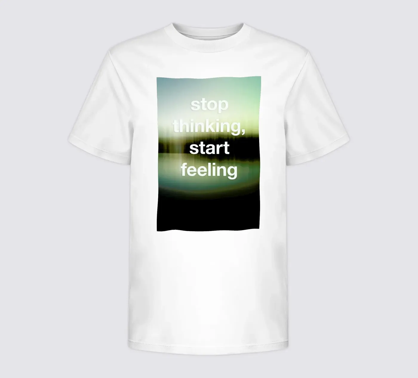 Stop Thinking kids t-shirt by Angelo Cerantola