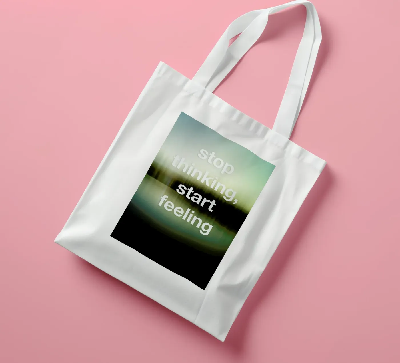 Stop Thinking tote bag by Angelo Cerantola