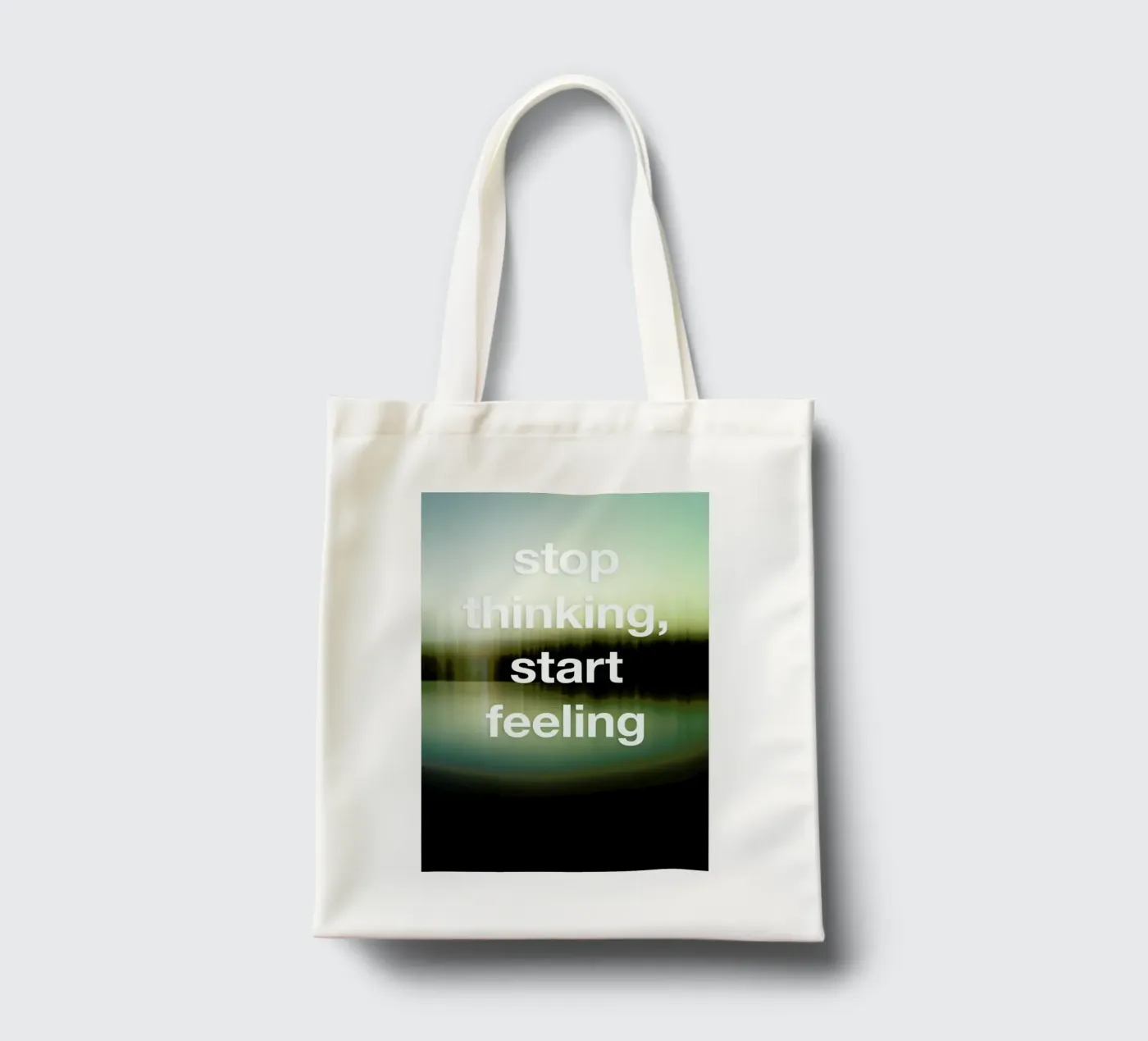 Stop Thinking tote bag by Angelo Cerantola