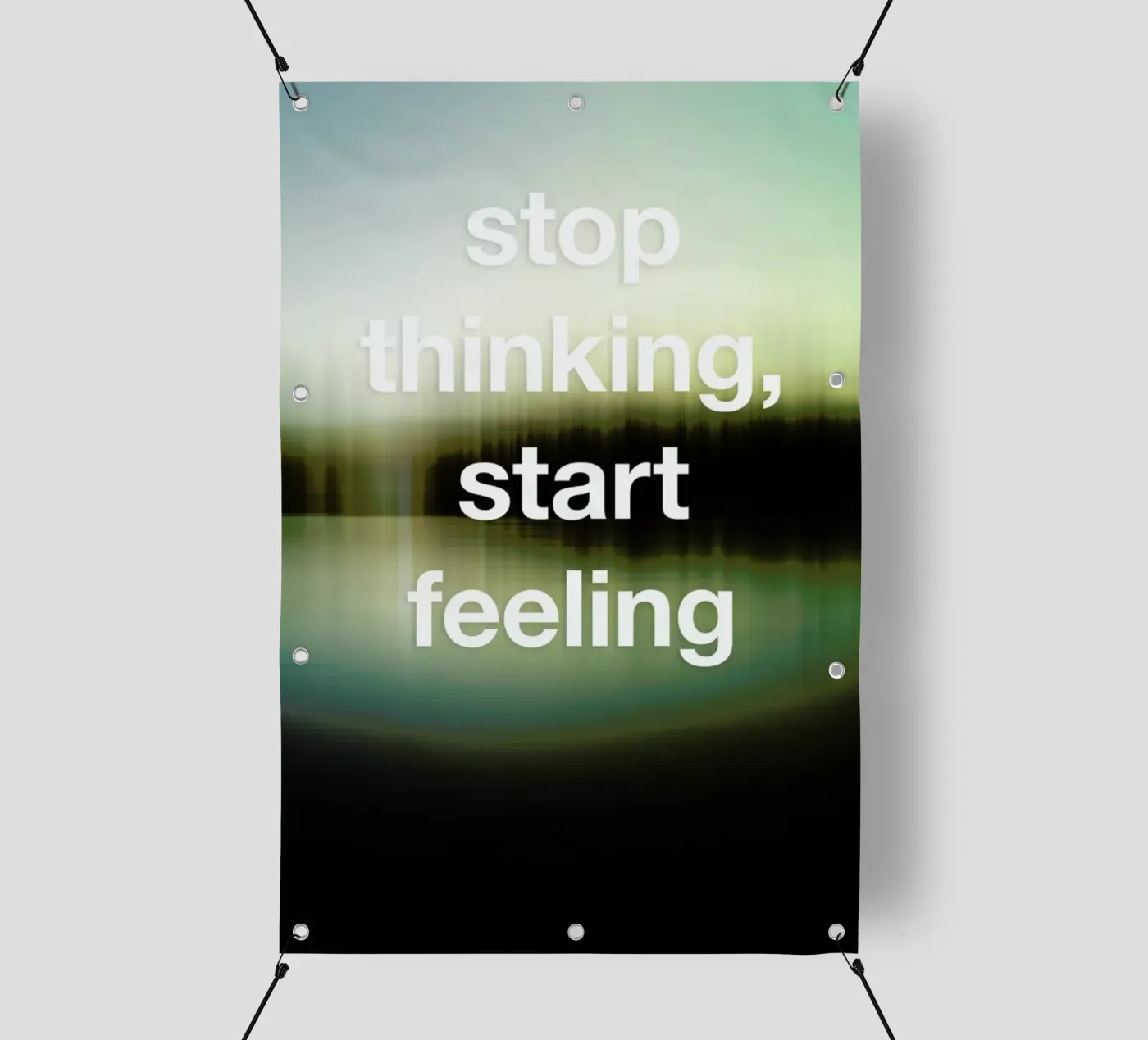 Stop Thinking bâche pvc de Angelo Cerantola