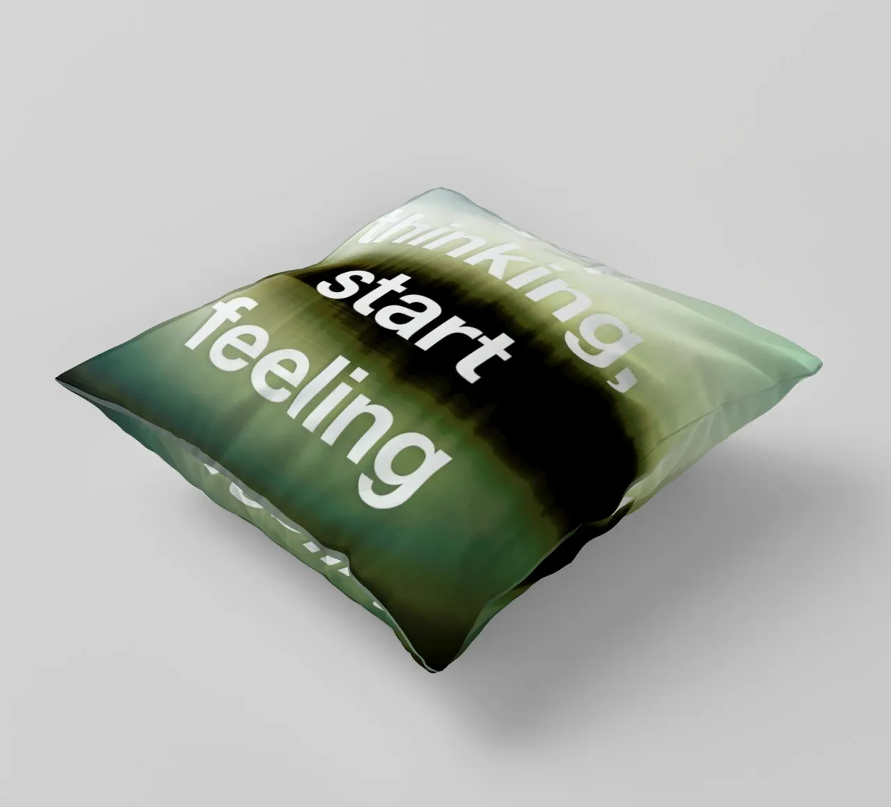 Stop Thinking cuscino da Angelo Cerantola