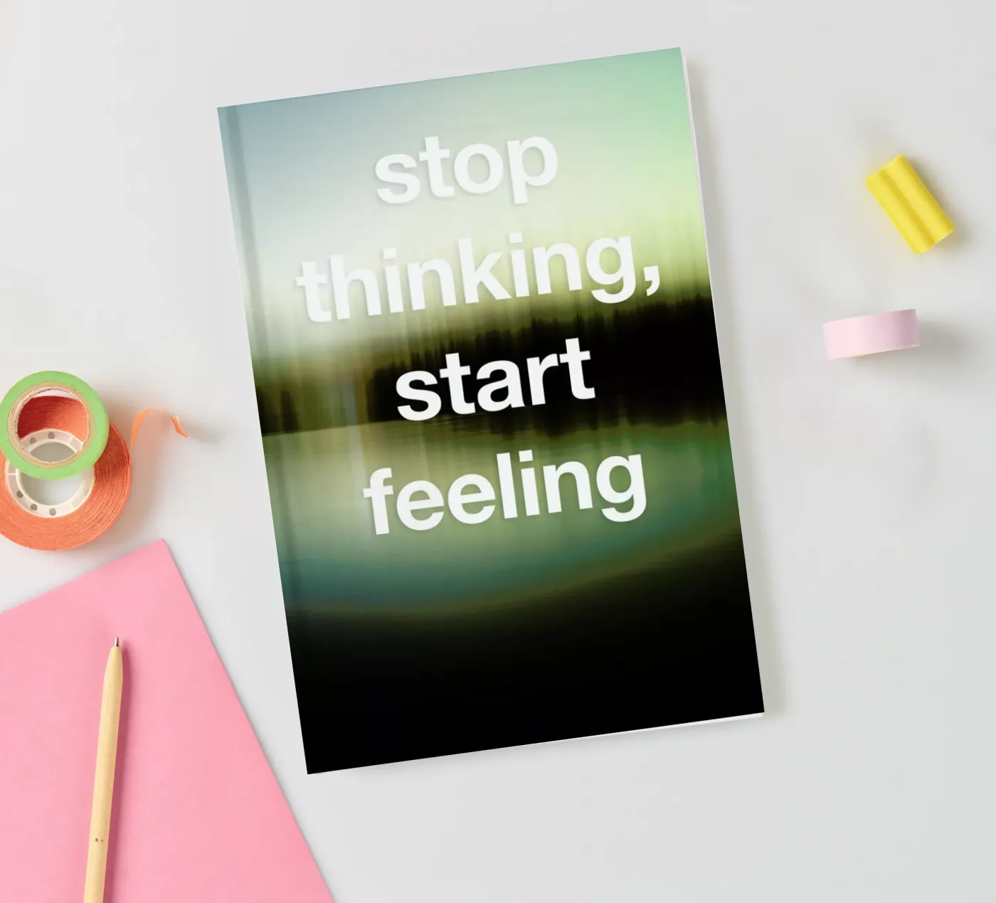 Stop Thinking notebook by Angelo Cerantola