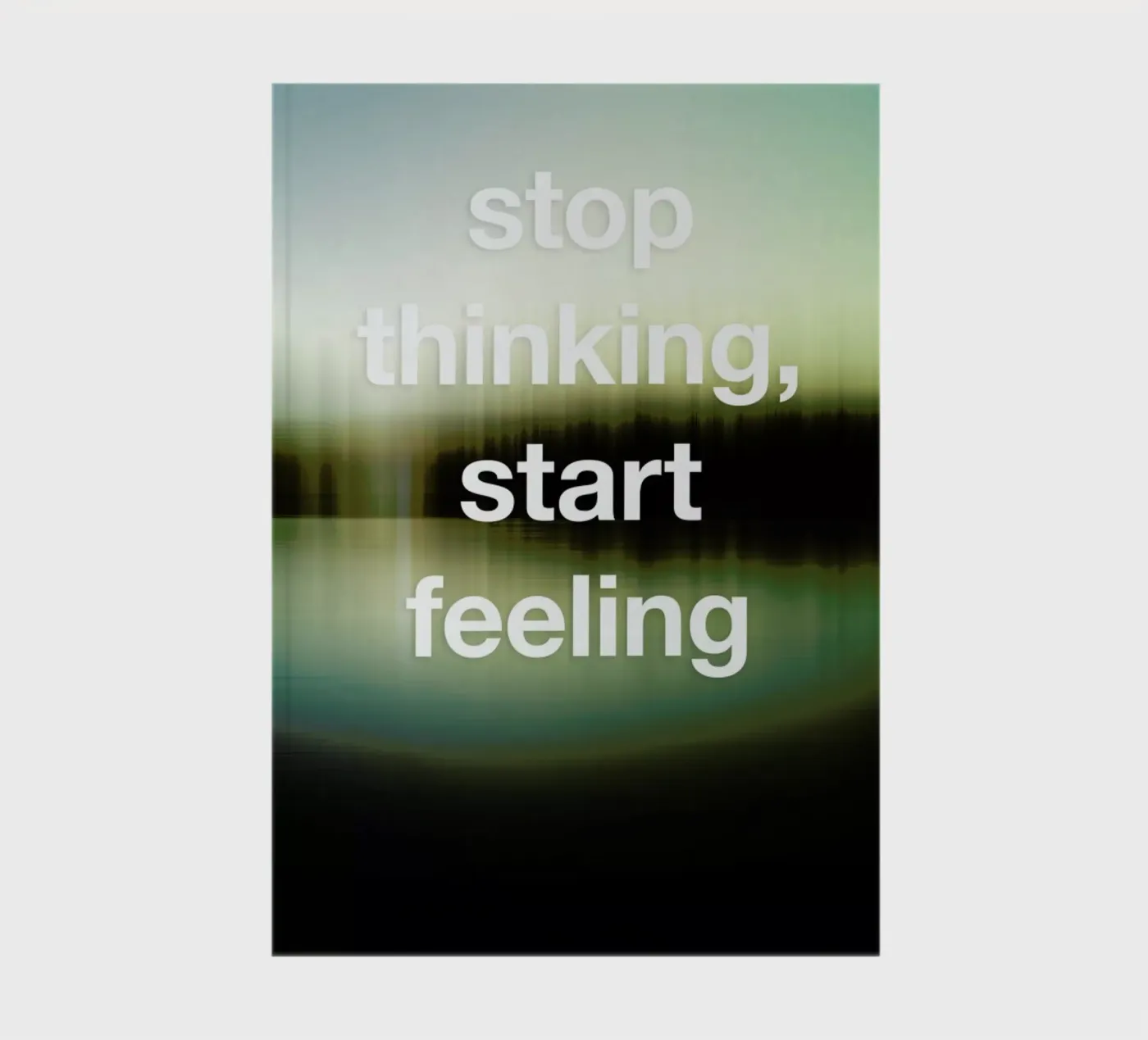Stop Thinking notebook by Angelo Cerantola