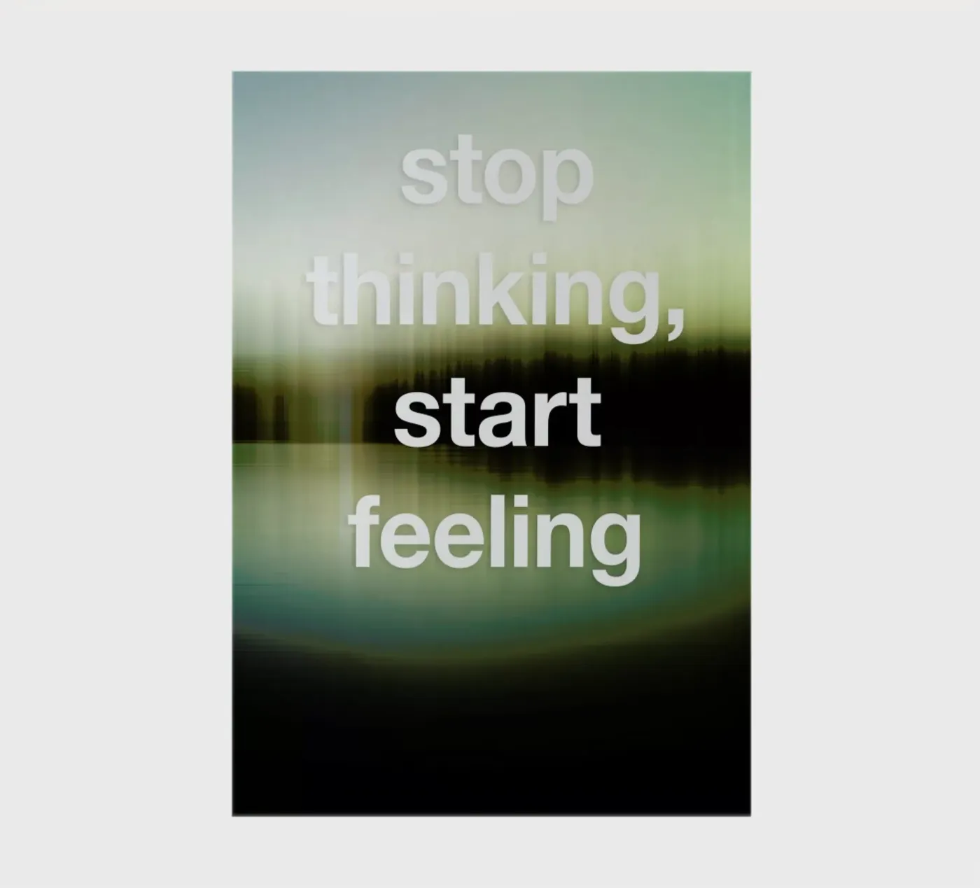 Stop Thinking notebook by Angelo Cerantola