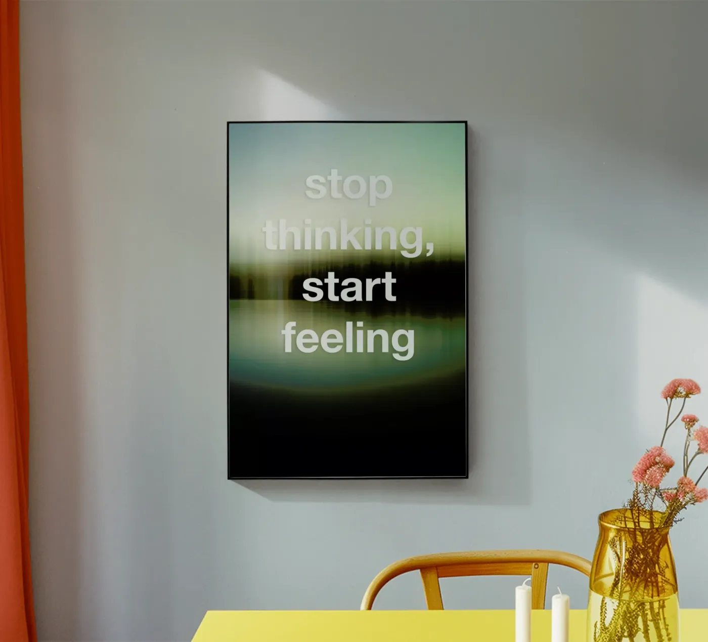 Stop Thinking Acryl-Glas von Angelo Cerantola