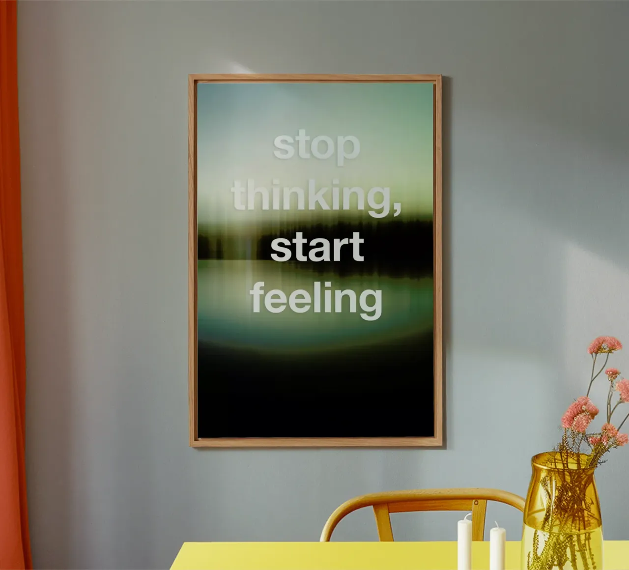 Stop Thinking alluminio dibond da Angelo Cerantola