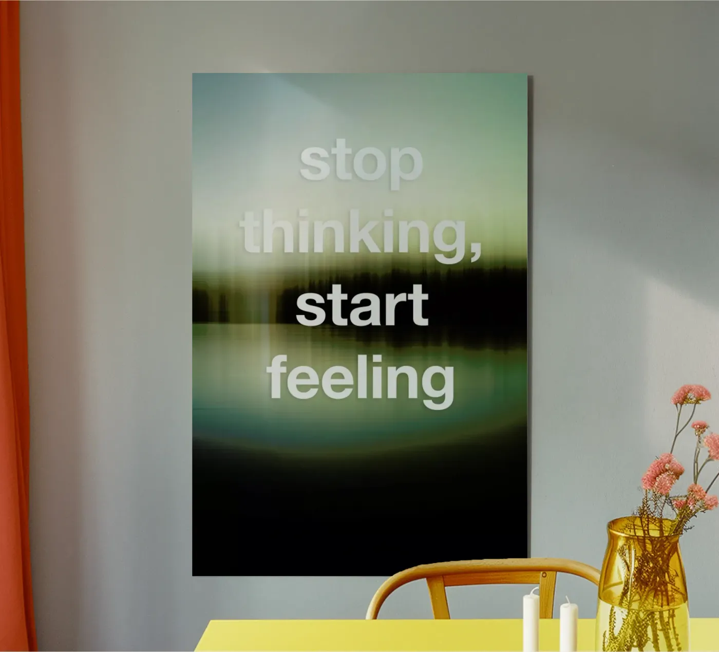 Stop Thinking aluminium-dibond van Angelo Cerantola